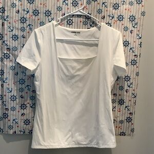 Lands' End Women's Classic White Short Sleeve Tee